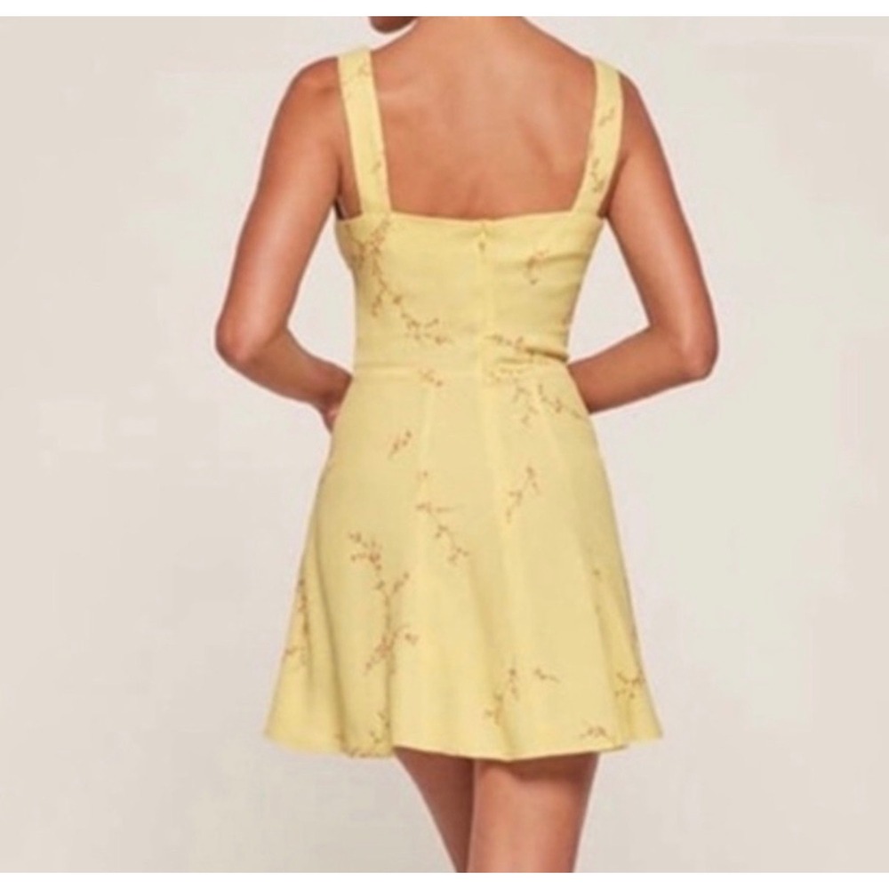 Reformation Elena Floral European Summer Retro Boho 90s Chic Mini Dress 2 - Picture 2 of 7